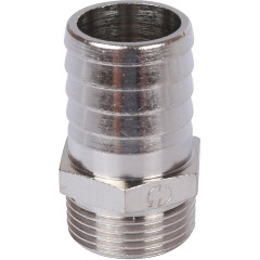 Штуцер STOUT НР 3/4"×25 мм, никелированный, SFT-0067-003425