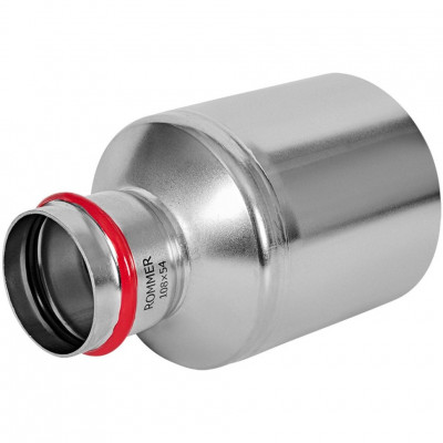 Муфта переходная ВПр-НПр 108х54 из стали нержавеющей, прессовой ROMMER RSS-1020-010854