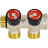 Коллектор распределительный с запорными клапанами 3/4", 2 отвода 3/4" ЕК ROMMER