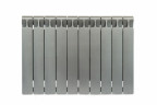 Радиатор биметаллический Rifar Monolit 350 10 секций, цвет Титан (серый) боковое подключение