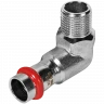 Угольник-переходник ROMMER НР 15 мм x 1/2" из нержавеющей стали, RSS-0010-001512