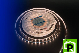 Лента светодиодная LUX, 2835, 60 LED/м, 7,2 Вт/м, 12В, IP33, Теплый белый (3000K)