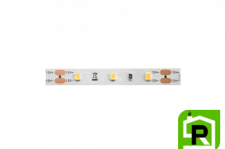 Лента светодиодная LUX, 2835, 60 LED/м, 7,2 Вт/м, 12В, IP33, Теплый белый (3000K)