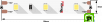 Лента светодиодная LUX, 2835, 60 LED/м, 7,2 Вт/м, 12В, IP33, Теплый белый (3000K)