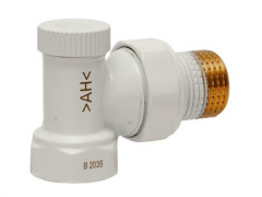 Клапан радиаторный запорный угловой White 1/2", белый Arrowhead