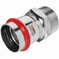 Переходник ВПр-НР 42х1 1/2" из стали нержавеющей, прессовой ROMMER