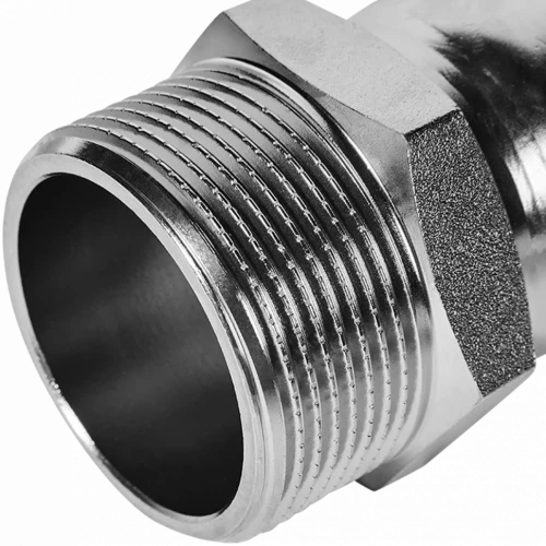 Переходник ВПр-НР 42х1 1/2" из стали нержавеющей, прессовой ROMMER