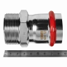Переходник ВПр-НР 42х1 1/2" из стали нержавеющей, прессовой ROMMER