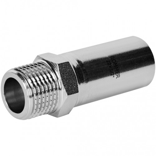 Вставка переходная ROMMER НПр-НР 22 мм x 1/2" из нержавеющей стали, RSS-1024-002212