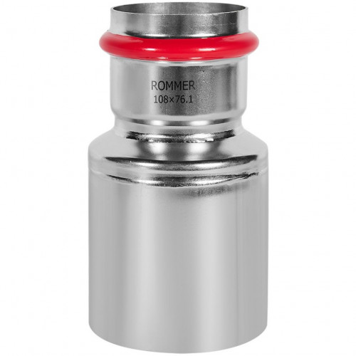 Муфта переходная ВПр-НПр 108х76,1 из стали нержавеющей, прессовой ROMMER RSS-1020-010876