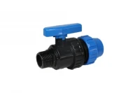 Кран шаровый компрессионный ПНД 32-1" НР PN16 Millennium PFKM3210
