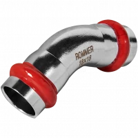 Угольник ROMMER 45° ВПр 18 мм из нержавеющей стали, RSS-0005-000018