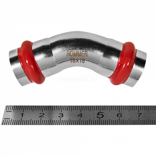 Угольник ROMMER 45° ВПр 18 мм из нержавеющей стали, RSS-0005-000018