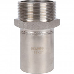 Вставка переходная ROMMER НПр-НР 54 мм x 2" из нержавеющей стали, RSS-0024-000542