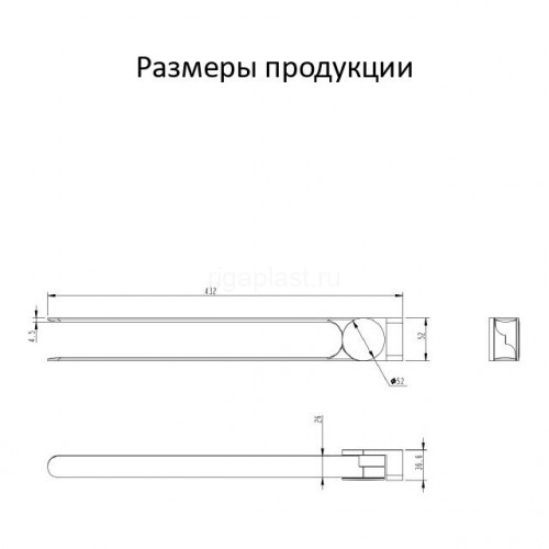 Полотенцедержатель поворотный 2-й Grocenberg AC0055 (Никель)