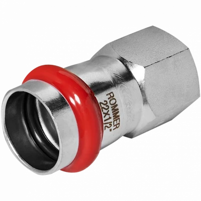 Переходник ВПр-ВР 22х1/2" из стали нержавеющей, прессовой ROMMER