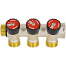 Коллектор распределительный с запорными клапанами 3/4", 3 отвода 3/4" ЕК ROMMER