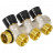 Коллектор распределительный с запорными клапанами 3/4", 3 отвода 3/4" ЕК ROMMER