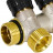 Коллектор распределительный с запорными клапанами 3/4", 3 отвода 3/4" ЕК ROMMER