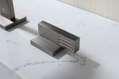 Смеситель для раковины GANZER GZ01115-Q, скрытый монтаж, на 3 отверстия, графит