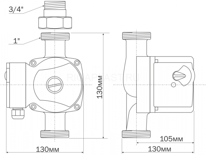 Циркуляционный насос Aquario AC 206-130
