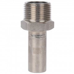 Вставка переходная ROMMER НПр-НР 18 мм x 3/4" из нержавеющей стали, RSS-0024-001834