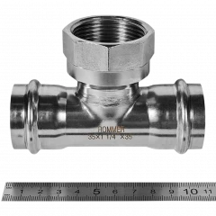 Тройник-переходник ROMMER ВР 35 мм x 1 1/4" из нержавеющей стали, RSS-0015-035114