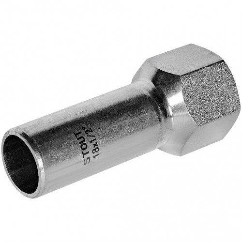 Вставка переходная STOUT НПр-ВР, 18 мм x 1/2 дюйма, из нержавеющей стали, SSS-2023-001812