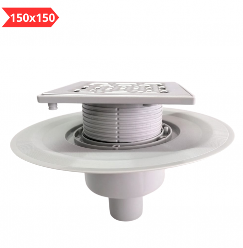Душевой трап ZEISSLER 150 мм, вертикальный выпуск, BAD661501