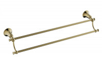 Держатель для полотенца прямой двойной KAISER Bronze, бронза, KH-4008
