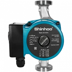 Насос циркуляционный Shinhoo BASIC 25-4S N, 180 мм, G 1 1/2", 71212004