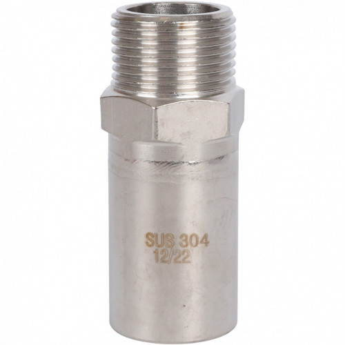 Вставка переходная НПр-НР 28х3/4" из стали нержавеющей, прессовой ROMMER