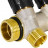 Коллектор распределительный с запорными клапанами 3/4", 4 отвода 1/2" ROMMER