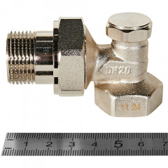 Клапан запорно-балансировочный угловой 3/4" ROMMER