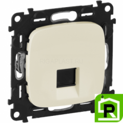 Розетка RJ11 Legrand Valena Allure 753068+755416 Слоновая кость