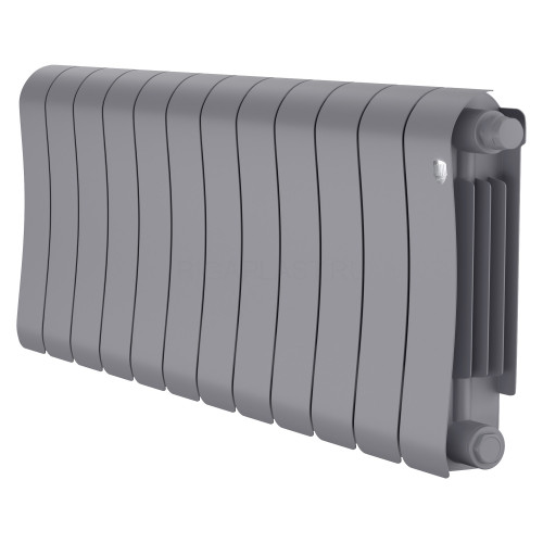Радиатор биметаллический Royal Thermo Infinity 300 Silver Satin 12 секций, нижнее подключение VR80