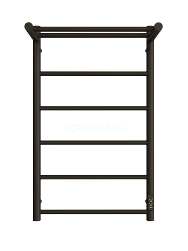 Полотенцесушитель электрический ДВИН Fj neo 80/50, черный матовый, с полкой, с диммером, арт. 4657763849467