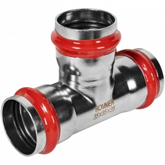 Тройник равнопроходной ROMMER 35 мм из нержавеющей стали, RSS-0013-000035