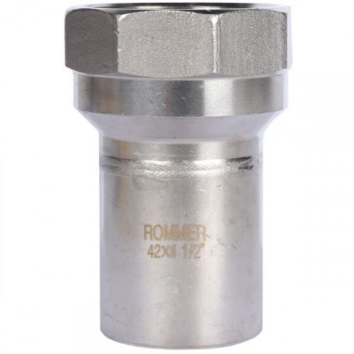 Вставка переходная НПр-ВР 42х1 1/2 из нержавеющей стали ROMMER