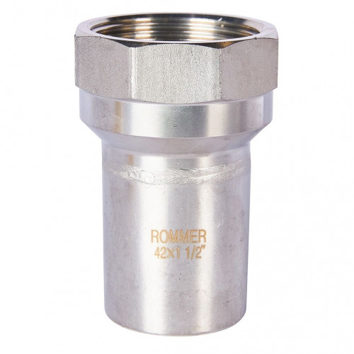 Вставка переходная ROMMER НПр-ВР 42 мм x 1 1/2" из нержавеющей стали, RSS-0023-042112