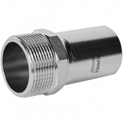 Вставка переходная ROMMER НПр-НР 42 мм x 1 1/2" из нержавеющей стали, RSS-1024-042112