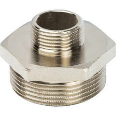 Ниппель переходной STOUT НН 1 1/2"×3/4", никелированный, SFT-0004-011234