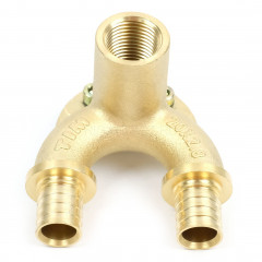 Угольник с креплением проточный 20x1/2" TIM, H-ZU2002F