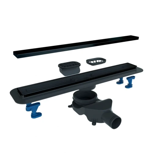 Душевой лоток Compact Line Matte Black 750 черный матовый под плитку BETTOSERB