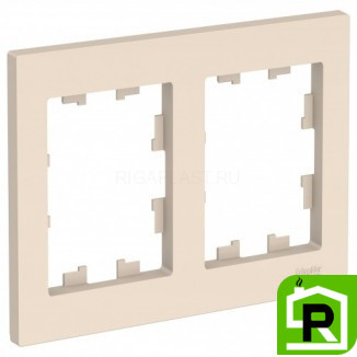 Рамка 2-ая (двойная), Бежевый, серия Atlas Design, Schneider Electric