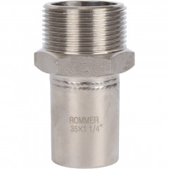 Вставка переходная ROMMER НПр-НР 35 мм x 1 1/4" из нержавеющей стали, RSS-0024-035114