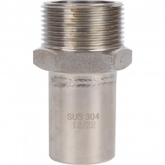 Вставка переходная ROMMER НПр-НР 35 мм x 1 1/4" из нержавеющей стали, RSS-0024-035114