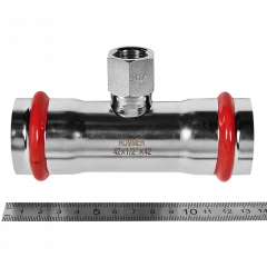 Тройник-переходник ROMMER ВР 42 мм x 1/2" из нержавеющей стали, RSS-0015-004212