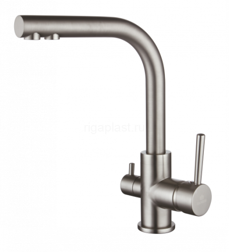 Смеситель для кухни GANZER GZ16025-G, с подключением к фильтру, сатин