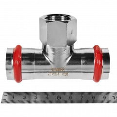 Тройник-переходник ROMMER ВР 28 мм x 3/4" из нержавеющей стали, RSS-0015-002834
